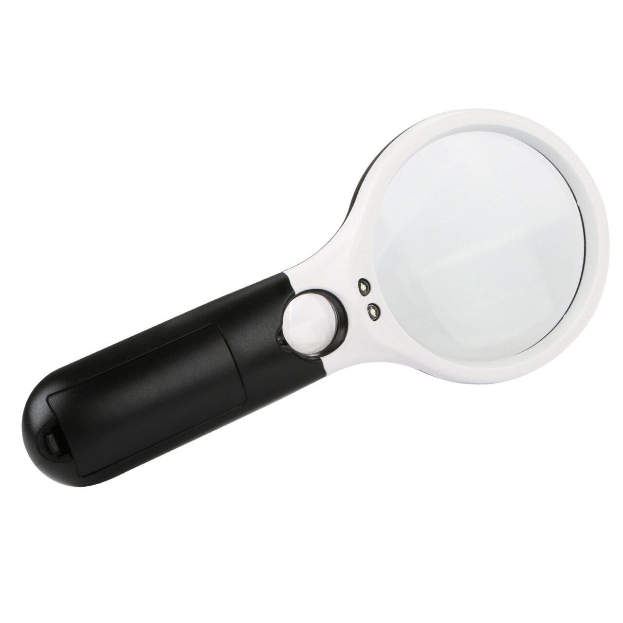 Led Magnifying Glass 45X 3X Handheld With 3 Led Lights Scratch Resistant Lens
